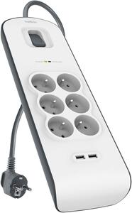 Belkin Parafoudre 6 prises USB 650J 2 m Blanc