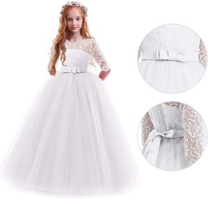 IWEMEK princess lace long dress