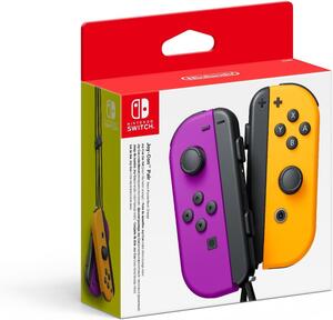 Promotion Nintendo Joy-Con Violet Orange Néon