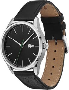 Lacoste Vienna Men's Quartz Watch, Black Leather