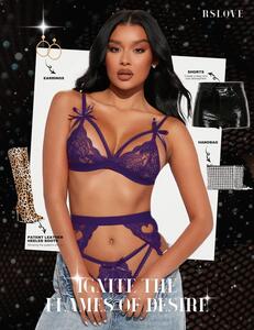 RSLOVE ensemble lingerie dentelle jarretelles