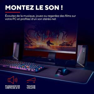 Trust Gaming GXT 609 Zoxa Enceintes RGB PC