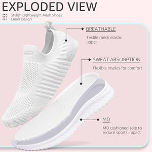 Littleplum Women's Slip-On Breathable Sneakers