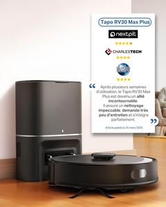 Tapo RV30 Max Plus Robot Aspirateur-Laveur 5300Pa