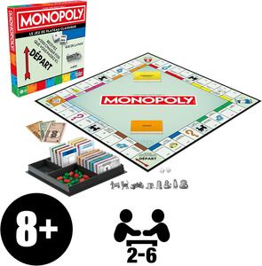 Monopoly Board Game, French, Large Tokens
