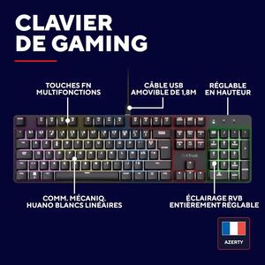 Trust Gaming GXT 871 Zora clavier