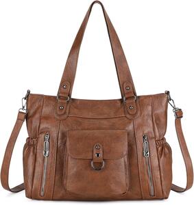 Discount BAIGIO Vintage PU Leather Tote