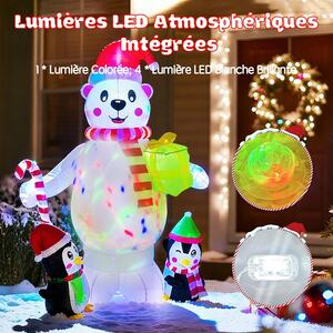 PoolyPoly Ours Polaire Gonflable Noël LED