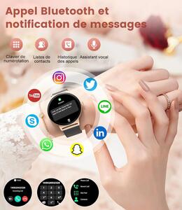 LIGEWatch LIGE Montre Connectée Femme AMOLED