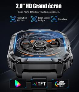 BENYAR SMART Montre Connectée 2.0 Noir