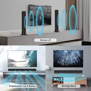 GarageRock Barre de son 2‑en‑1 TV, BT 5.3