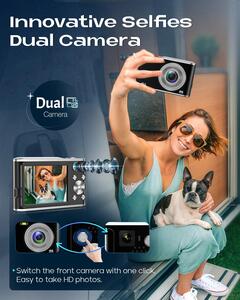 HICSHON AutoFocus 4K Compact Camera 48MP 16X