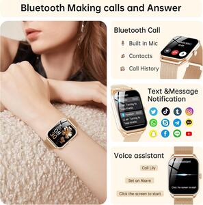 taopodo Montre Connectée Femme 1,91″ Appels BT