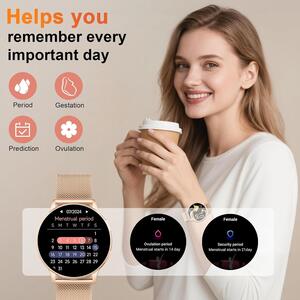 Jugeman Smartwatch Femme 1.32 Appels Bluetooth