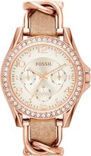 Promotion FOSSIL Riley montre femme or rose