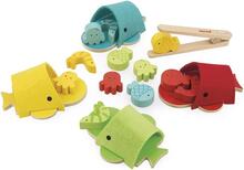Promotion Janod jeu tri couleurs baleine bois